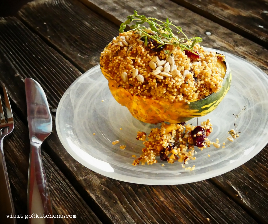 Sweet and Spicy Stuffed Winter Squash 