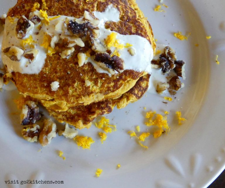 Warm Breakfast Pumpkin Oat Pancakes go2kitchens