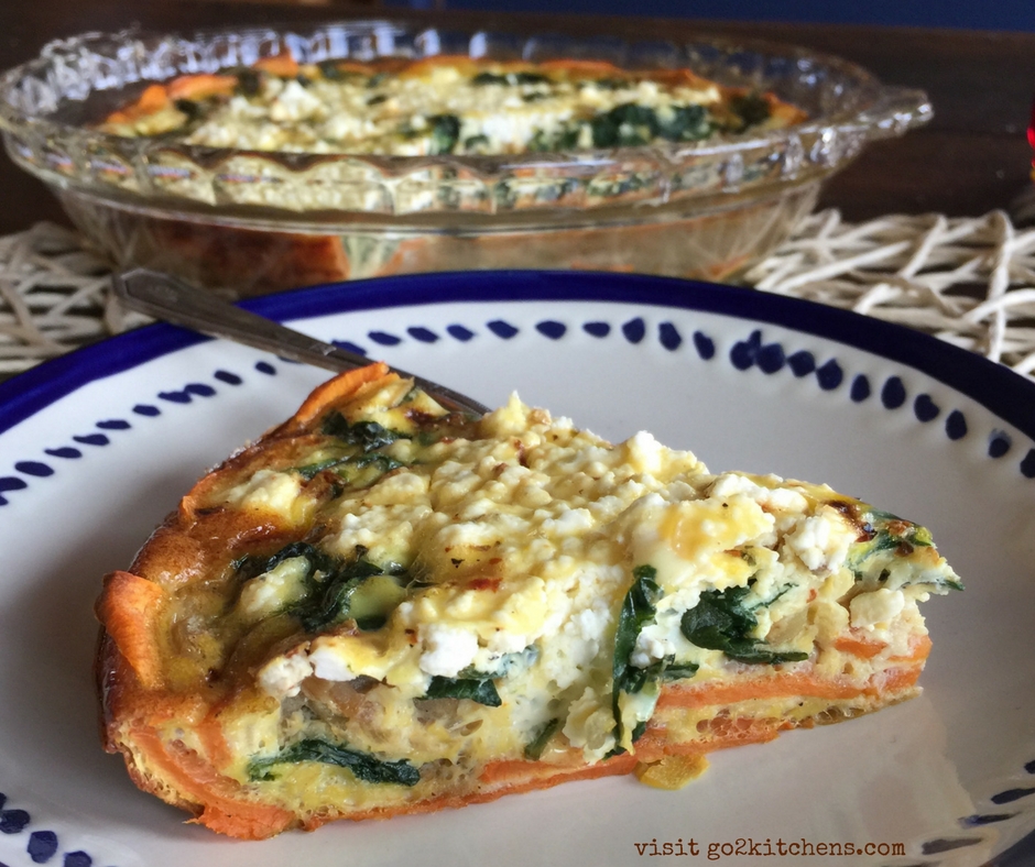 Sweet Potato Crust Quiche