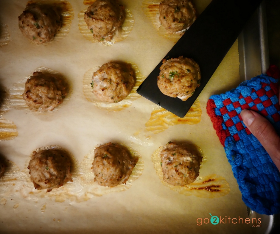 Baked Savory Turkey Meatballs