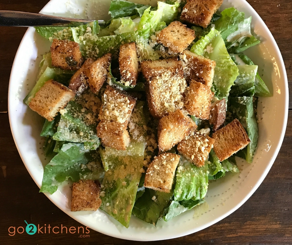 Vegan Caesar Salad and Raw Parmesan