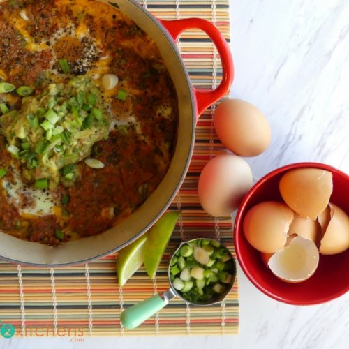 One Dish Mexican Egg Bake go2kitchens